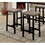 5 pc Counter Height Table Set Two Tone Design Black Gray Dining Chairs Sturdy Metal Construction PVC Plastic Top Dining Room Furniture B011115505