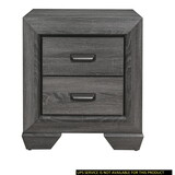 Gray Finish 1pc Nightstand of 2x Drawers Wooden Bedroom Furniture Contemporary Design Rustic Aesthetic B011118701