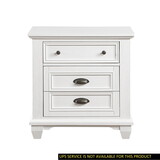 White Finish Two Drawers Nightstand 1pc Traditional Framing Wooden Bedroom Furniture