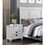 White Finish Two Drawers Nightstand 1pc Traditional Framing Wooden Bedroom Furniture B011118704