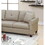 Beige Color Glossy Polyfiber Tufted Cushion Couch Sectional Sofa Chaise Living Room Furniture Reversible Sectionals Chaise B011118996