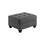 Living Room Furniture Tufted Ottoman Grey Linen Like Fabric 1pc Ottoman Cushion Nail heads Wooden Legs B011119656