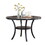 Dining Room Furniture Natural Wooden Round Dining Table 1pc Dining Table Only Nailheads and Storage Shelve B011119663