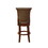 2pc Beautiful Traditional Upholstered Swivel Bar Stool with Button Tufting Faux Leather Upholstery Padded Back Kitchen Dining Brown Espresso B011119823