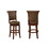 2pc Beautiful Traditional Upholstered Swivel Bar Stool with Button Tufting Faux Leather Upholstery Padded Back Kitchen Dining Brown Espresso B011119823