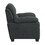 Plush Seating Chair 1pc Dark Gray Textured Fabric Channel Tufting Solid Wood Frame Modern Living Room Furniture B011122282