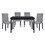 Gray Velvet Upholstered Side Chairs Set of 2pc Black Finish Wood Frame Casual Dining Room Furniture B011125791