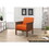 Durable Accent Chair 1pc Luxurious Orange Upholstery Plush Cushion Comfort Modern Living Room Furniture B011126018