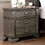 Gray Color Nightstand Bedroom 1pc Nightstand Solid wood Satin Knickel Knobs and Pulls B011126022