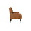 Luxurious Living Room Furniture Accent Chair with Arm, Brown Leather-Like Upholstery Chair Wooden Legs B011127374