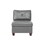 Contemporary Genuine Leather 1pc Armless Chair Grey Color Tufted Seat Living Room Furniture B011127923
