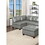 Contemporary Genuine Leather 1pc Armless Chair Grey Color Tufted Seat Living Room Furniture B011127923