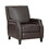 Push Back Reclining Chair Dark Brown Self-Reclining Motion Chair 1pc Cushion Seat Solid Wood Frame Living Room Furniture B011128300