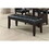 Dining Room Furniture 1x Bench Black Faux Leather Cushion Tufted Seat Wooden Base Comfort Seat Kitchen Dining B011130018