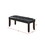 Dining Room Furniture 1x Bench Black Faux Leather Cushion Tufted Seat Wooden Base Comfort Seat Kitchen Dining B011130018