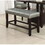 Counter Height 1pc Bench Dining Room Silver Faux Leather Cushion Tufted Seat Wooden Base Comfort Seat Kitchen Dining B011130021