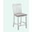 Relaxed Vintage Counter Height Chair with Upholstered Seat Dining Chairs 2pc Set Wooden Dining Room Furniture Chalk Gray Finish B011131273