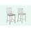 Relaxed Vintage Counter Height Chair with Upholstered Seat Dining Chairs 2pc Set Wooden Dining Room Furniture Chalk Gray Finish B011131273