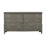 Transitional Style Gray Finish 1pc Desser Storage Drawers Ball Bearing Glides Wooden Furniture
