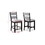 2pc Set Black Farmhouse Style Ladder Back Counter Height Side Chair Stool Gray Color Upholstered Seat and Back Dining Room Wooden Furniture B011135074