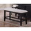 1pc Transitional Relaxed Vintage Style Charcoal Black Finish Counter Height Bench Fabric Upholstery Dining Room Solid Wood Wooden Furniture B011138339
