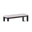 1pc Transitional Relaxed Vintage Style Charcoal Black Finish Counter Height Bench Fabric Upholstery Dining Room Solid Wood Wooden Furniture B011138339