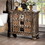 Transitional Rustic Natural Tone 1pc Nightstand Only Solid wood 3-Drawers Bronze Round Knobs Bedside Table Bedroom Furniture B011139601