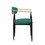 Contemporary 2pcs Side Chairs Green Fabric Upholstered Ultra Stylish Chairs Set B011139604