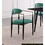 Contemporary 2pcs Side Chairs Green Fabric Upholstered Ultra Stylish Chairs Set B011139604