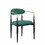 Contemporary 2pcs Side Chairs Green Fabric Upholstered Ultra Stylish Chairs Set B011139604