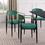 Contemporary 2pcs Side Chairs Green Fabric Upholstered Ultra Stylish Chairs Set B011139604