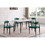 Contemporary 2pcs Side Chairs Green Fabric Upholstered Ultra Stylish Chairs Set B011139604