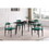 Contemporary 2pcs Side Chairs Green Fabric Upholstered Ultra Stylish Chairs Set B011139604