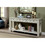 Sofa Table Antique White Rustic Solid wood Storage Table Open Shelf Bottom Living Room 1pc Side Table. B01143443