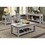 Sofa Table Antique White Rustic Solid wood Storage Table Open Shelf Bottom Living Room 1pc Side Table. B01143443