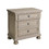 Transitional Bedroom Nightstand with Hidden Drawer Wire Brushed Gray Finish Birch Veneer Wood Bed Side Table B01146195