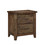 Classic Transitional Design Nightstand Burnished Finish Solid Rubberwood Bedroom Side Table Rustic Look Furniture B01146196