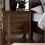 Classic Transitional Design Nightstand Burnished Finish Solid Rubberwood Bedroom Side Table Rustic Look Furniture B01146196