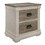 Beautiful Two-Tone Finish Nightstand Transitional Bedroom Furniture Antique Black Tone Handles B01146197