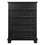 Casual Transitional Styling 1pc Chest of Drawers Black Finish Bun Feet Bedroom Furniture B01146552