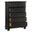 Casual Transitional Styling 1pc Chest of Drawers Black Finish Bun Feet Bedroom Furniture B01146552