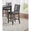 Grey Finish Dinette 5pc Set Kitchen Breakfast Counter height Dining Table w wooden Top Upholstered Cushion 4x High Chairs Dining room Furniture B01146569