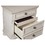 Transitional Wire-Brushed White Finish 1pc Nightstand with Hidden Drawer Bun Feet Classic Bedroom Furniture B01147617