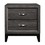 Contemporary Styling Gray Finish 1pc Nightstand Dovetail Drawers Unique Bedroom Furniture B01149268