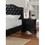 Contemporary Bedroom Furniture Nightstand Black Color 2 x Drawers Bed Side Table Pine wood B01149894