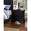 Contemporary Bedroom Furniture Nightstand Black Color 2 x Drawers Bed Side Table Pine wood B01149894