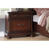 Traditional Formal Look Cherry Finish 1pc Nightstand Storage Space Bedside Table Plywood Veneer Bedroom Furniture B01149999