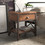 Unique Style Two-Tone Finish Nightstand of Drawer Shelf Metal Finished Brackets Industrial Design Bedroom Furniture B01151364