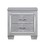 Glamourous Silver Finish 1pc Nightstand 2x Dovetail Drawers Faux Alligator Embossed Fronts Bedroom Furniture B01151368