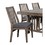 Wooden Side Chairs 2pc Set Padded Fabric-Covered Seats Natural Weathering Look Dining Room Furniture B01151372